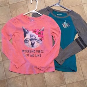 Two girls long sleeve tops
